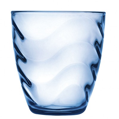 VASO VIDRIO WAVE  AZUL 28 CL.