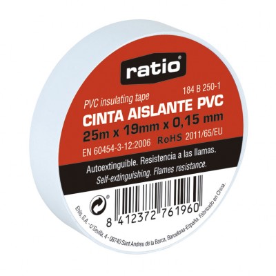 CINTA AISLANTE 19X25M BLANCA  0,15MM