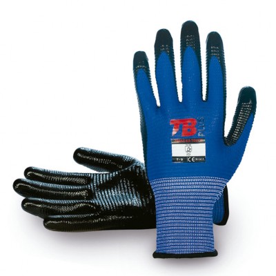 GUANTE POL/NIT. AZUL/NEGRO T/10