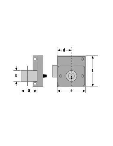 CERRADURA N.38 DCHA. 60X60 MM