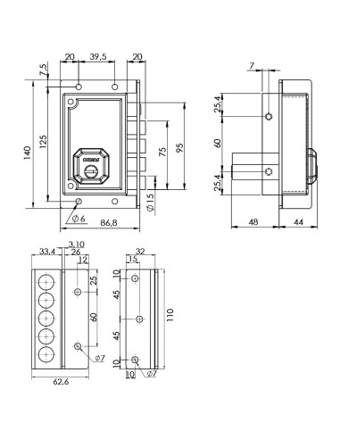CERRADURA SOBREP. C92 IZQUDA. DORCAS.