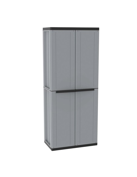 ARMARIO RESINA J-LINE  ESCOB. GRIS/NEGRO