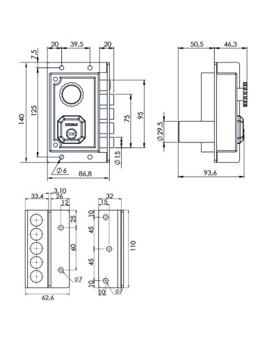 CERRADURA SOBREP. C9111. DCHA. DORCAS.