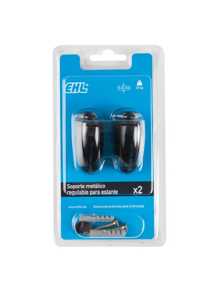 SOPORTE EST.3-24 MM.2 UDS. NEGRO. EHL