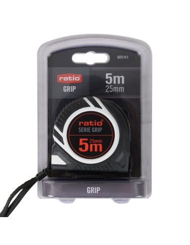 FLEXOMETRO CINTA 25/5 M. GRIP RATIO
