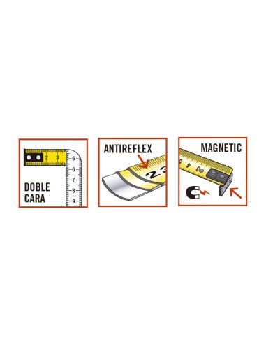 FLEXOMETRO CINTA 25/5MTS.RATIO MAGNETICO