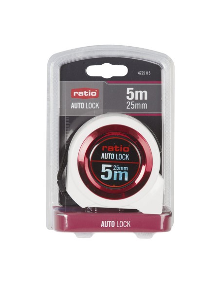 FLEXOMETRO CINTA 25/8 MT.AUTO LOCK RATIO