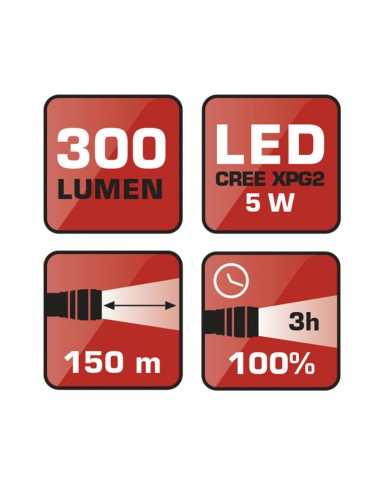 LINTERNA LED CREE XPG,300 LM RATIO