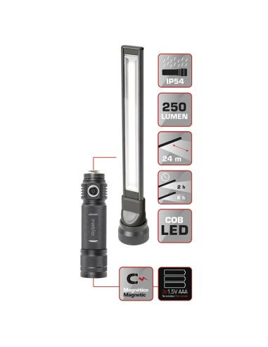 LINTERNA LED CREE+COB 300 LM RATIO