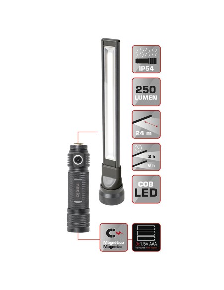 LINTERNA LED CREE+COB 300 LM RATIO