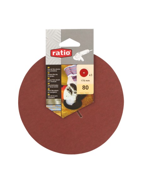 3 DISCOS FIBRA 178MM GR 80 RATIO