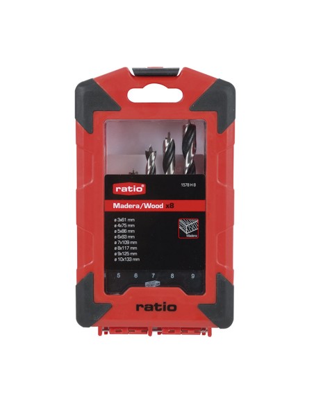 BROCAS P/MADERA JGO.8 RATIO