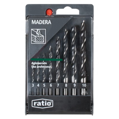 BROCAS P/MADERA JGO.8 RATIO