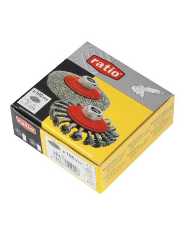 CEPILLO CONICO ACERO ONDULADO 100MM