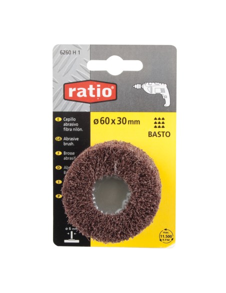 CEPILLO FIBRA NYLON 60X30 BASTO RAT