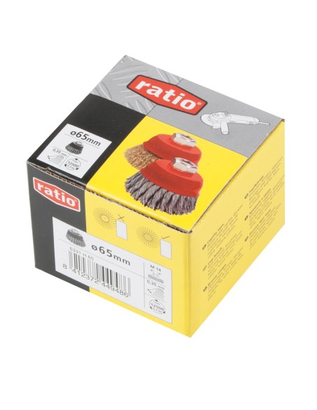 CEPILLO TAZA ALAMBRE TRENZADO 65MM