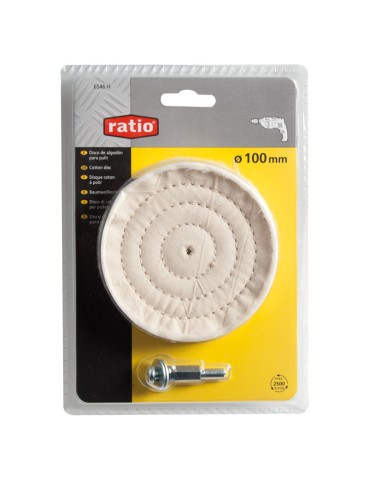 DISCO DE ALGODON 100MM.+EJE RATIO