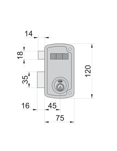 CERR.SOBREP.4056A. ENT.45 MM. IZQUDA.