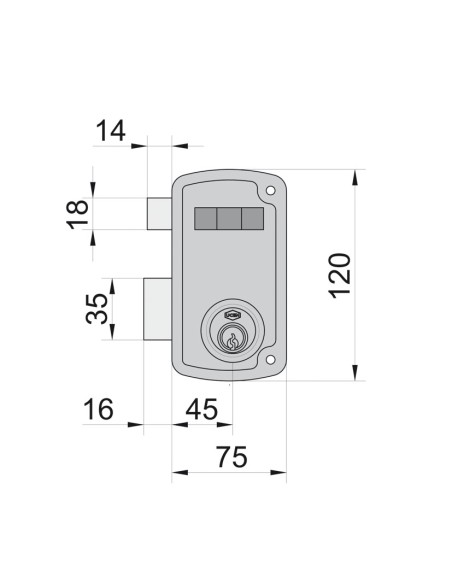 CERR.SOBREP.4056A. ENT.45 MM. IZQUDA.