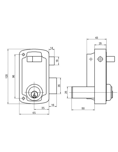 CERRAD.SOBREP.1056A 60 MM IZQ.BOMB.RED.