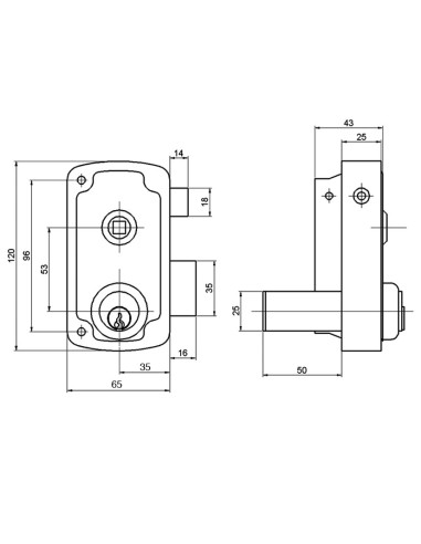 CERRAD.SOBREP.1056B 60 MM DCHA.BOMB.RED.