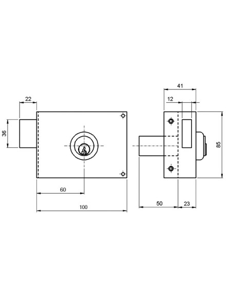 CERRAD.SOBREP.124A 100mm DER.BOMB.PERFIL