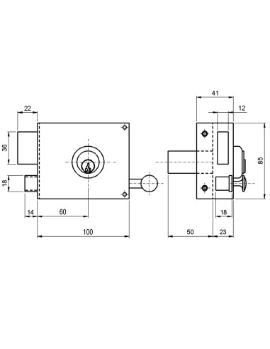 CERRAD.SOBREP.125A 100mm  IZDA.BOMB.REDO