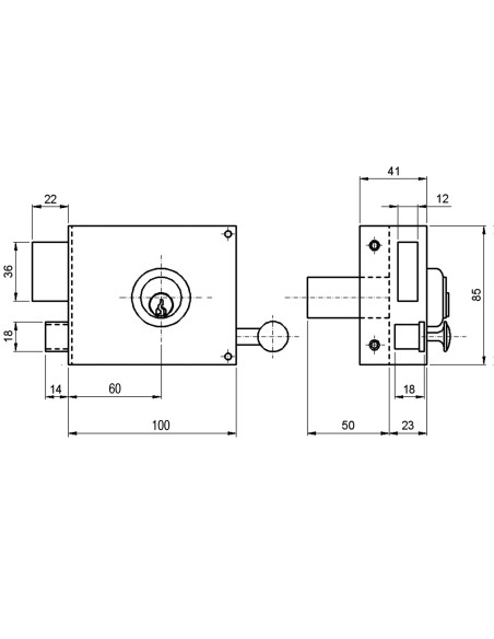 CERRAD.SOBREP.125A 100mm DCHA.BOMB.REDON