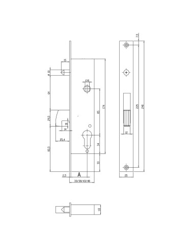 CERRADURA CARP.METALICA TESA 2241