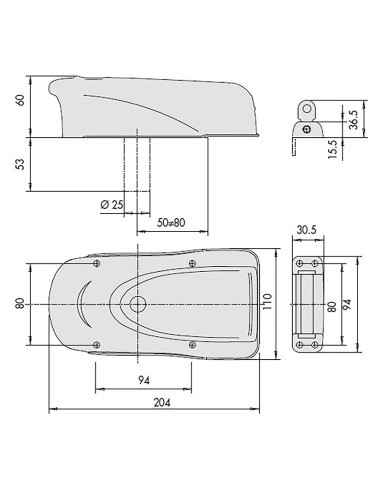 CERRADURA ELECTR. SOBREP. MOD. 721. CISA