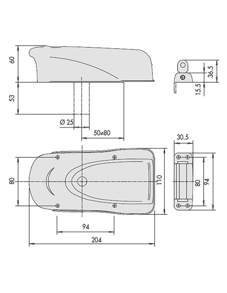CERRADURA ELECTR. SOBREP. MOD. 721. CISA