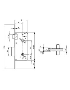 CERRADURA EMBUT 800-70 HL. ENT40 MM.YALE 2