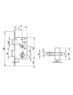 CERRADURA EMBUTIR Nº 50/70 HL YALE 2