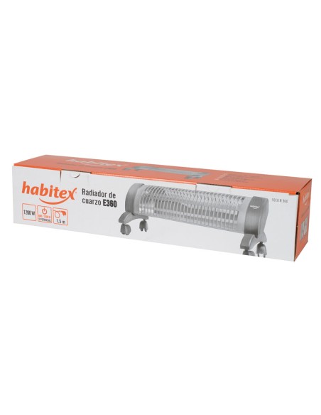 ESTUFA CUARZO C/ RUEDAS. 1200 W. HABITEX