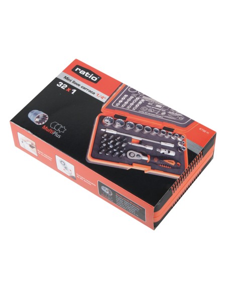 LLAVE VASO 1/4"+ACC.32 PC.RATIO