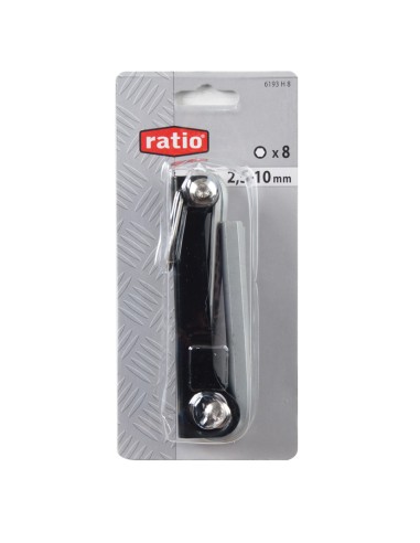 LLAVES ALLEN JGO.8 NAVAJA PL. RATIO