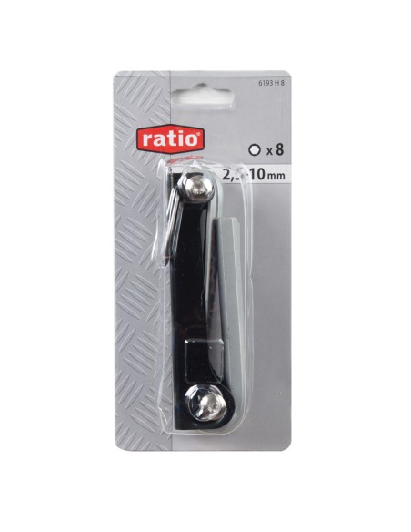 LLAVES ALLEN JGO.8 NAVAJA PL. RATIO