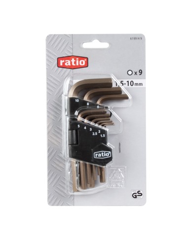 LLAVES ALLEN JGO.9 (1.5-10MM)RATIO