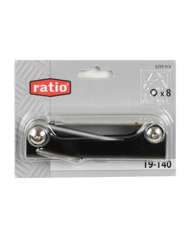LLAVES TORX JGO.8 NAVAJA PL. RATIO