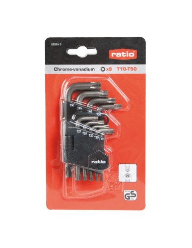 LLAVES TORX SEG.JGO.9(T10-T50)RATIO