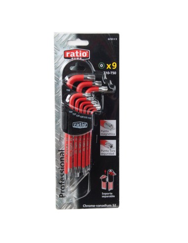 LLAVES TORX SEG.MAGN.JG.9(T10-50)RA