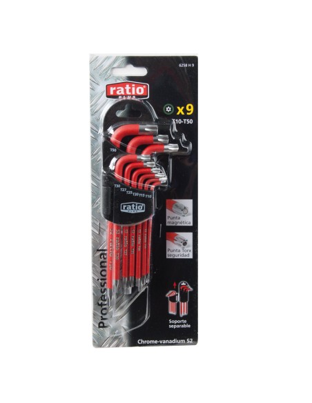 LLAVES TORX SEG.MAGN.JG.9(T10-50)RA