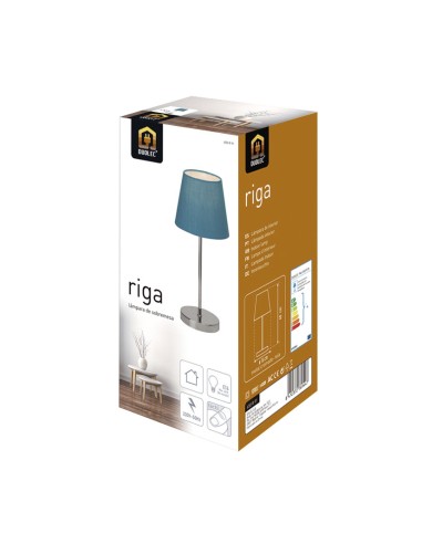 LÁMPARA SOBREMESA TÁCTIL RIGA AZUL