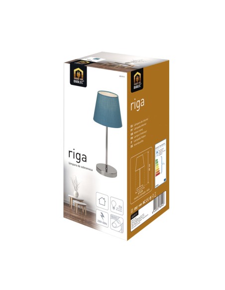 LÁMPARA SOBREMESA TÁCTIL RIGA AZUL
