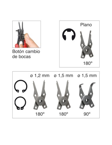 ALICATE P/ARAND JGO.4 BOCAS INTERCAM.RAT