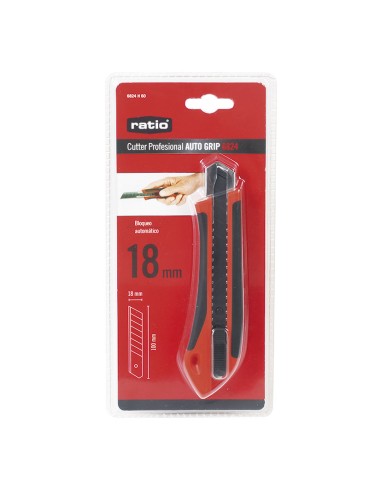 CORTADOR HOJA 18MM.AUTO LOCK MGO.BIMAT.