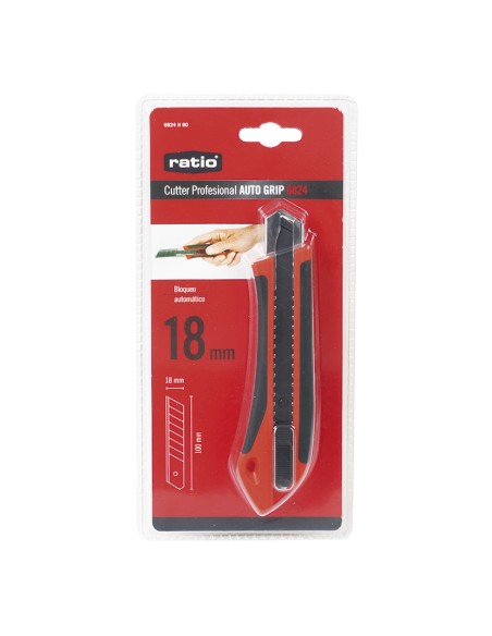 CORTADOR HOJA 18MM.AUTO LOCK MGO.BIMAT.
