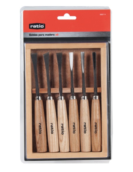 GUBIA CARPINTERO JGO.6 PZAS.RATIO