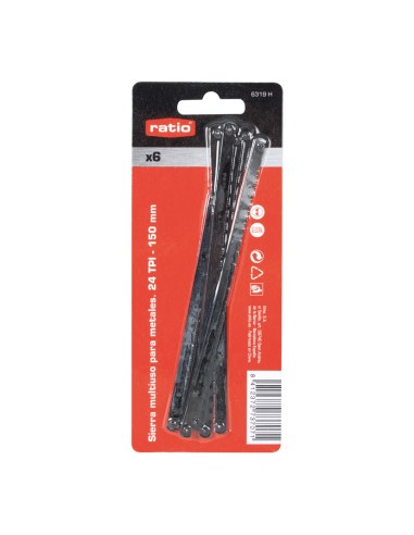 SIERRA A.CARBONO 6" JGO.6 PZAS. RATIO