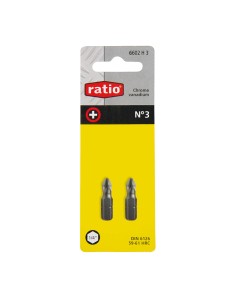 PUNTAS 25MM.PLANAS 5,5MM JGO.2RATIO 2